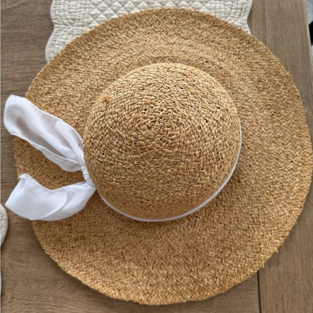 Scala Women’s Wide Brim Raffia Floppy Straw Hat White One Size